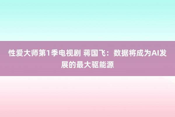 性爱大师第1季电视剧 蒋国飞：数据将成为AI发展的最大驱能源