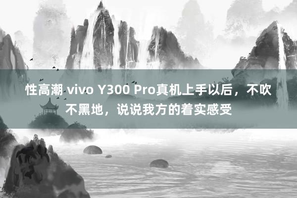 性高潮 vivo Y300 Pro真机上手以后，不吹不黑地，说说我方的着实感受